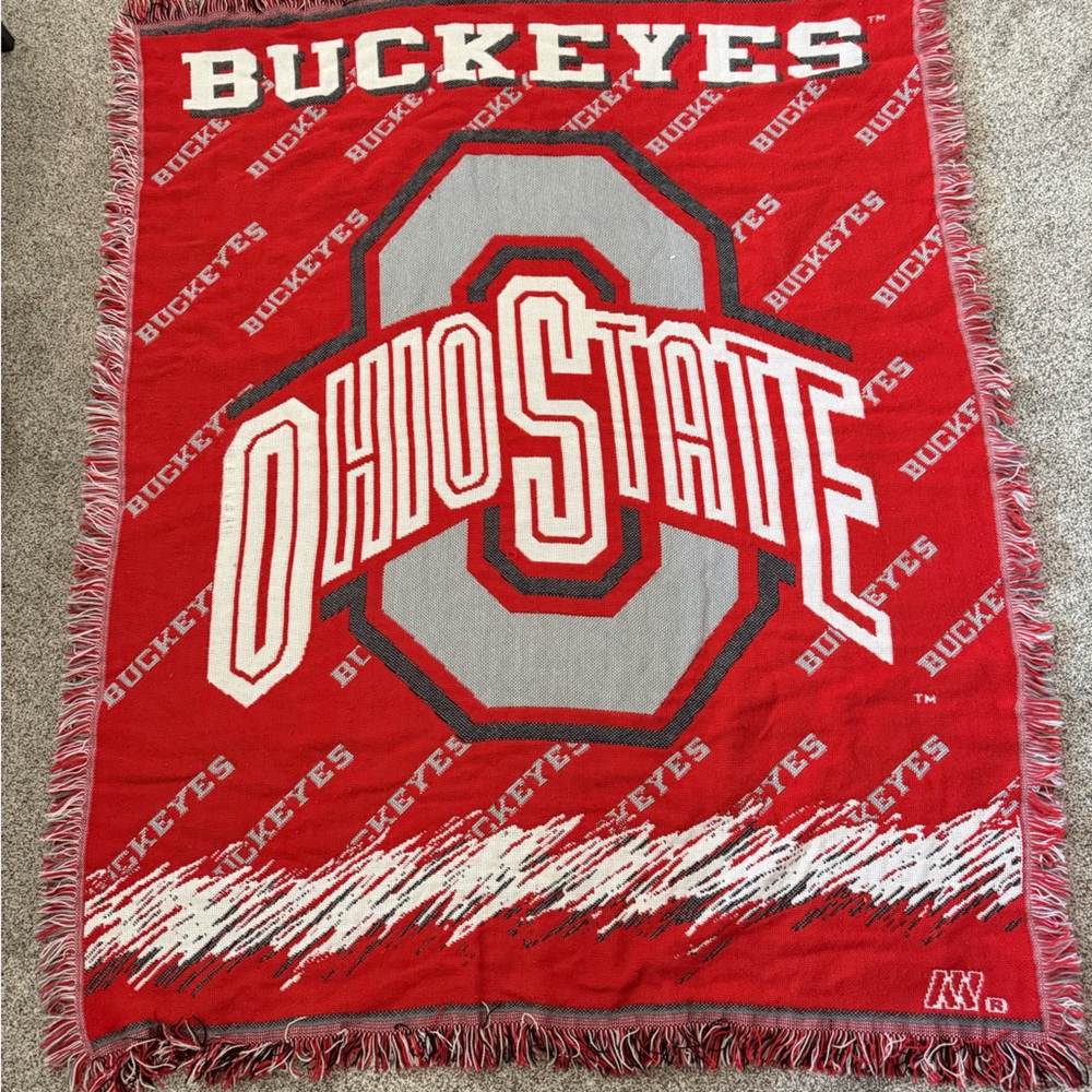 The Northwest Company Red Ohio State Buckeyes Red Throw Blanket